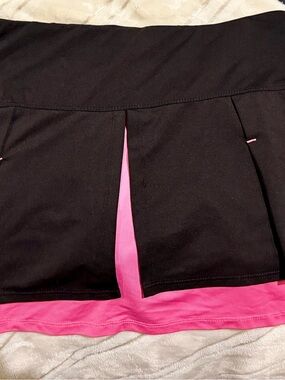 Black Skort with Pink Lining Accent